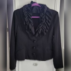 Fever Ruffle Black Jacket Size M